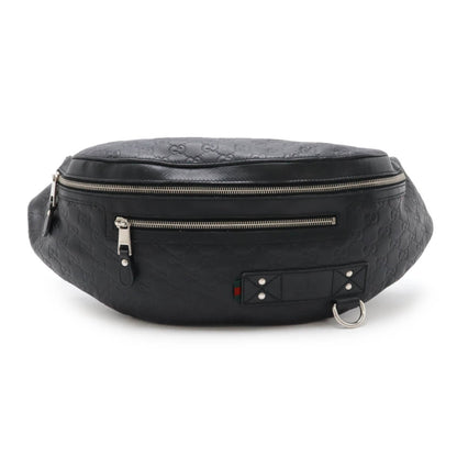 Gucci Guccissima, Black, Leather, shoulder