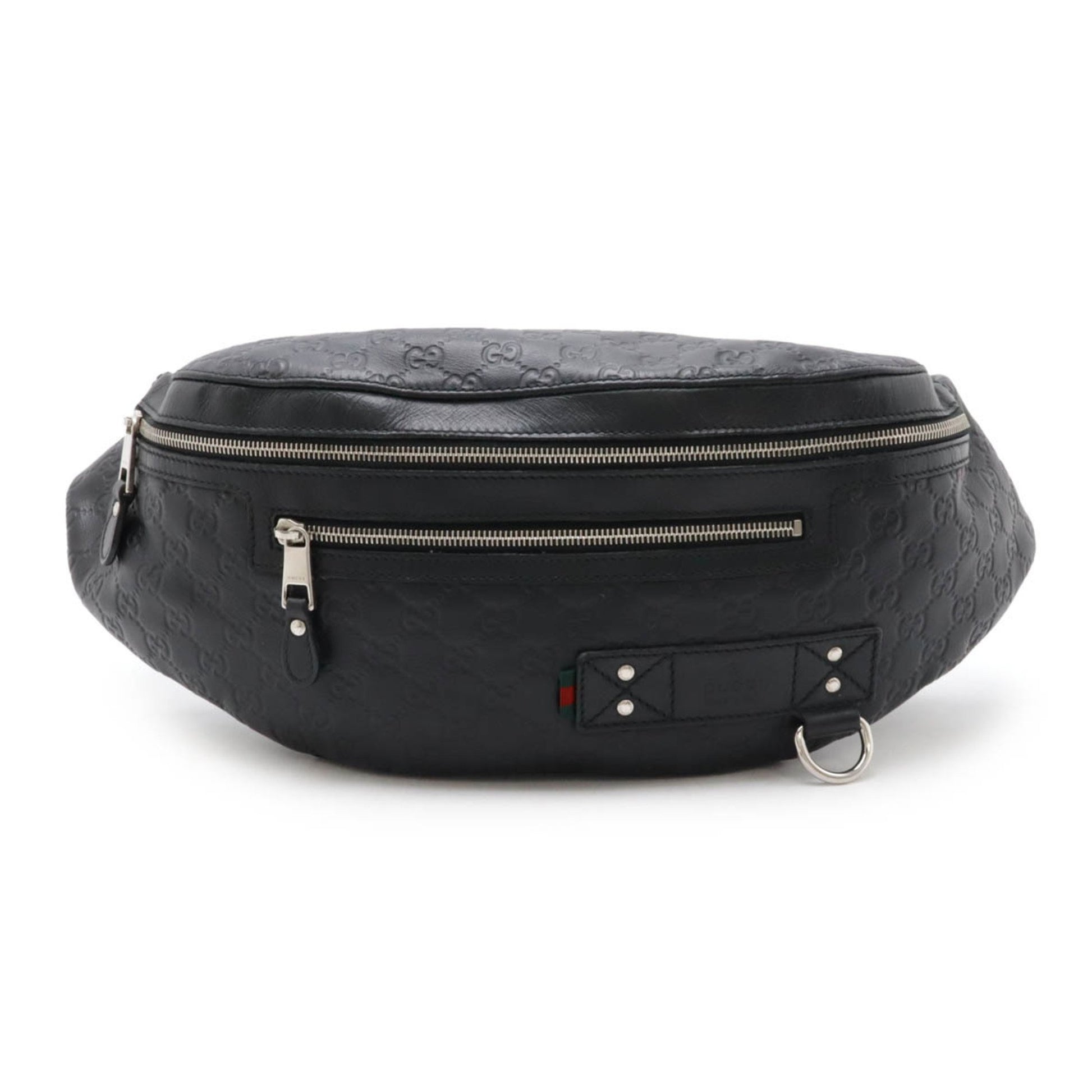 Gucci Guccissima, Black, Leather, shoulder