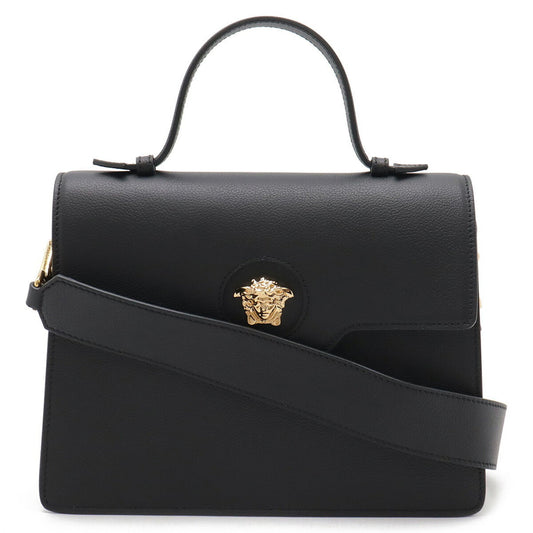 Versace Medusa, Black, Leather, handbag