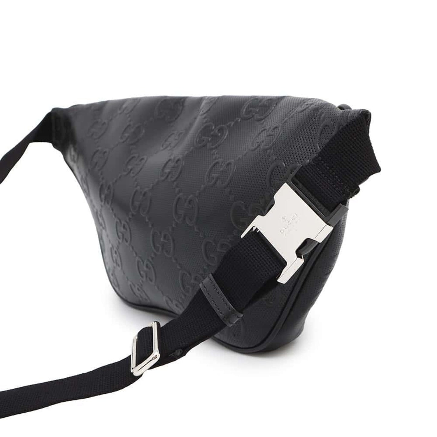 Gucci GG embossé, Black, Leather, shoulder