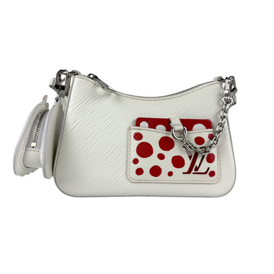 Louis Vuitton Marellini, White, Leather, shopper