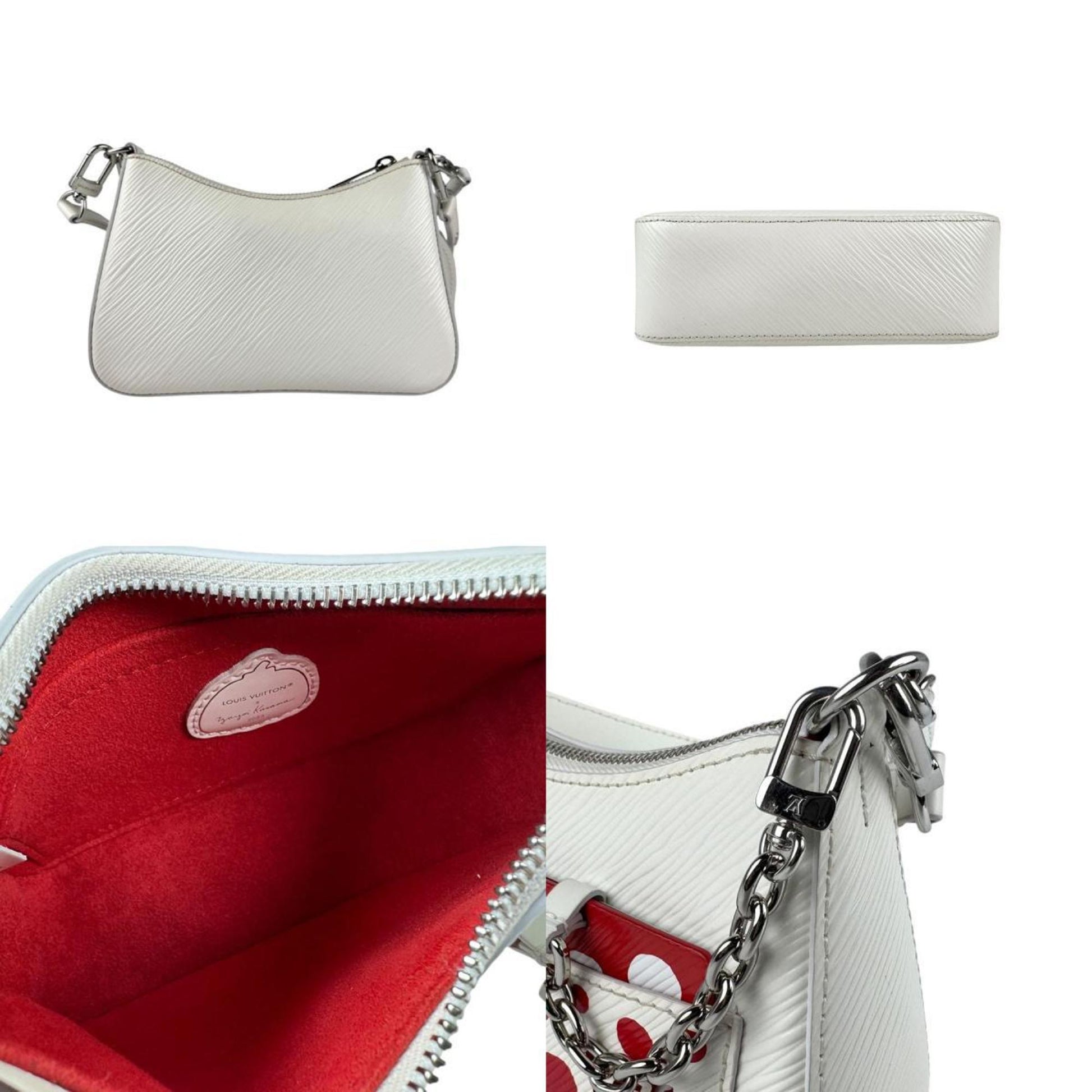Louis Vuitton Marellini, White, Leather, shopper