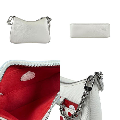 Louis Vuitton Marellini, White, Leather, shopper