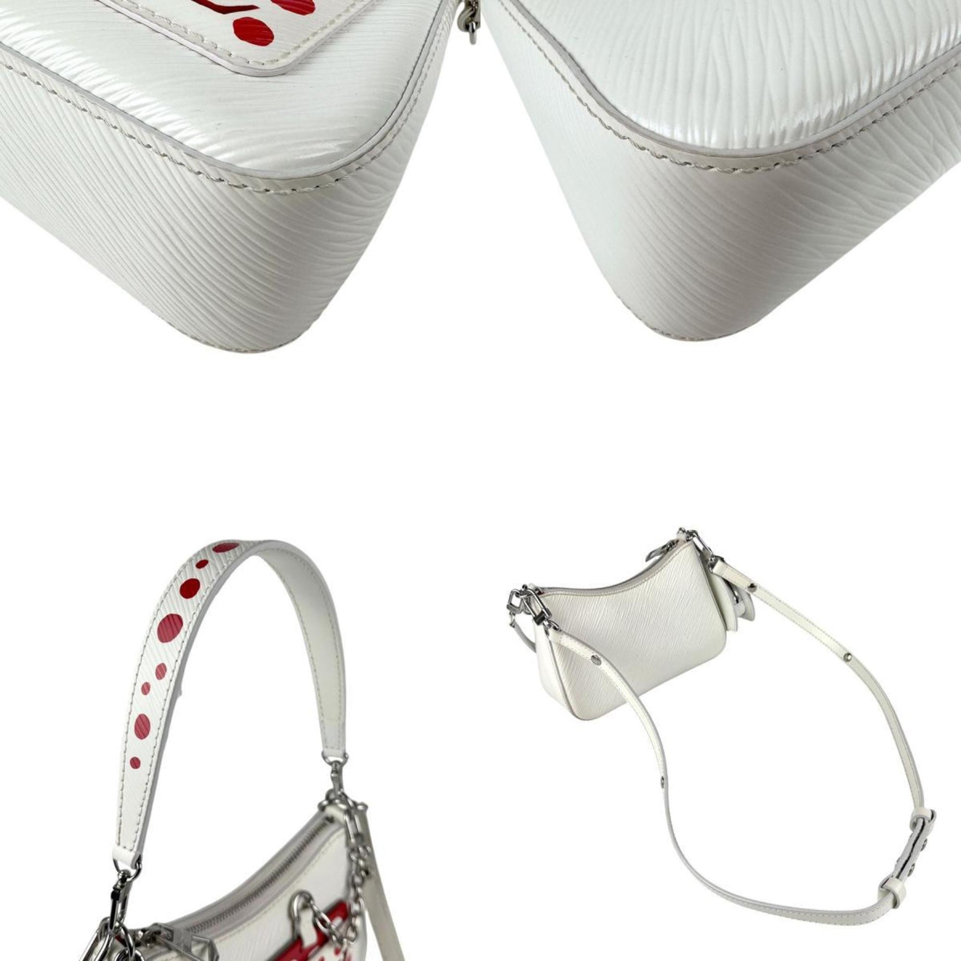 Louis Vuitton Marellini, White, Leather, shopper