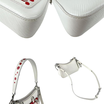 Louis Vuitton Marellini, White, Leather, shopper