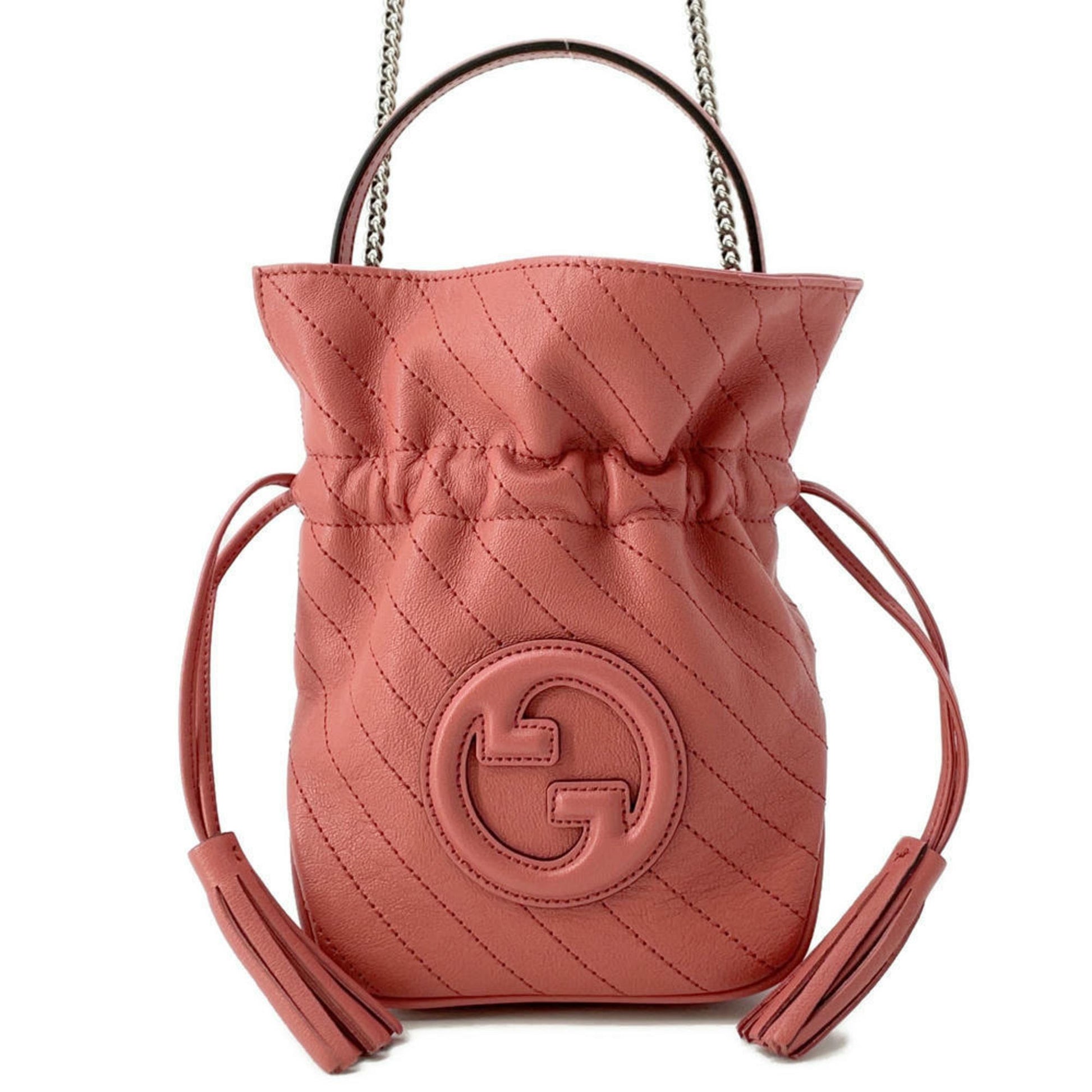 Gucci Interlocking G, Pink, Leather, shoulder