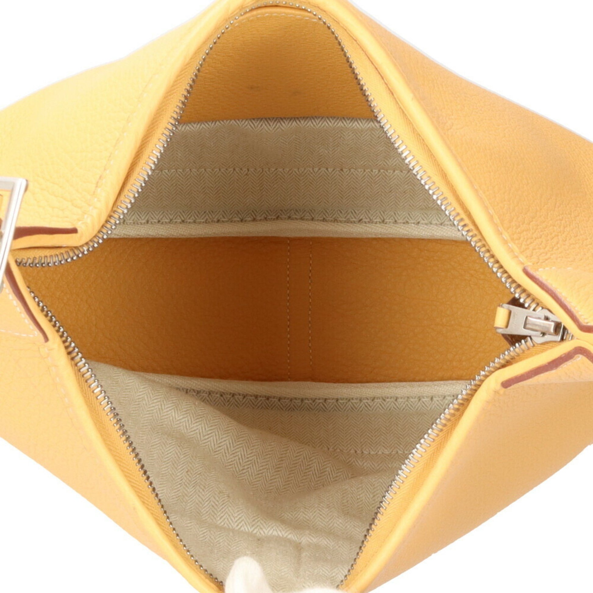 Hermès Trim, Yellow, Leather, shoulder