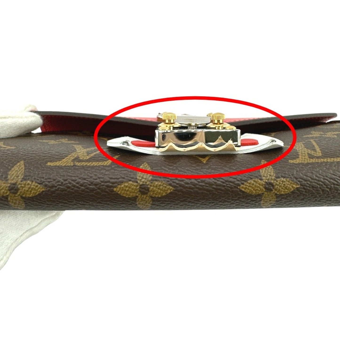 Louis Vuitton Sarah, Brown, Canvas, wallet