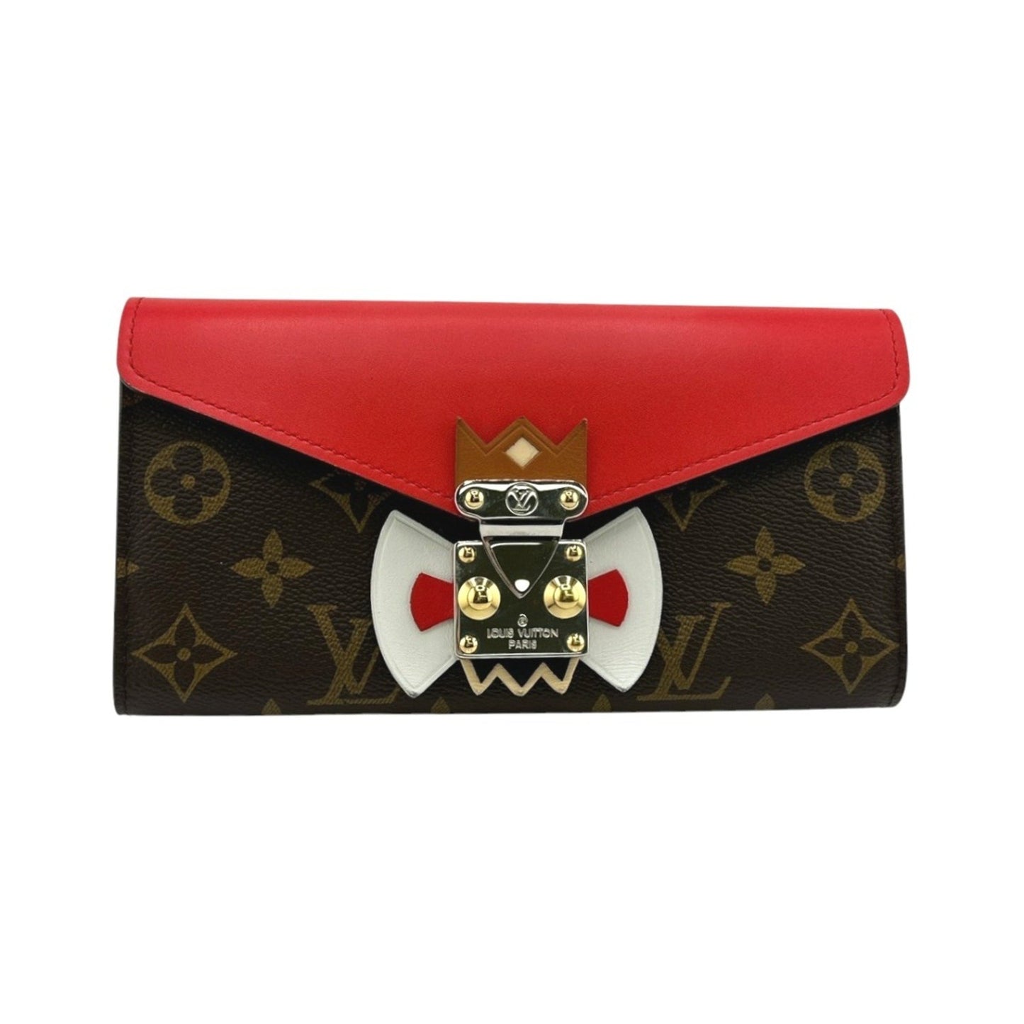 Louis Vuitton Sarah, Brown, Canvas, wallet