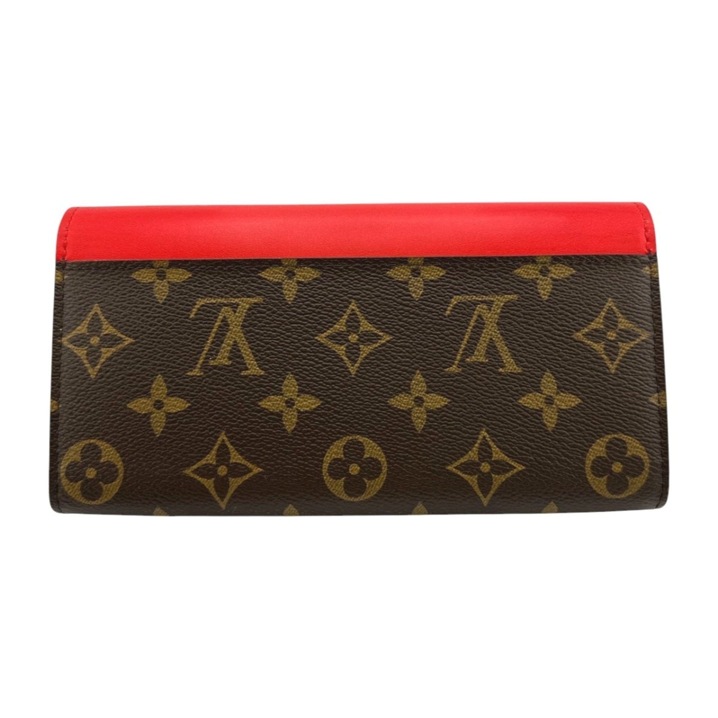 Louis Vuitton Sarah, Brown, Canvas, wallet