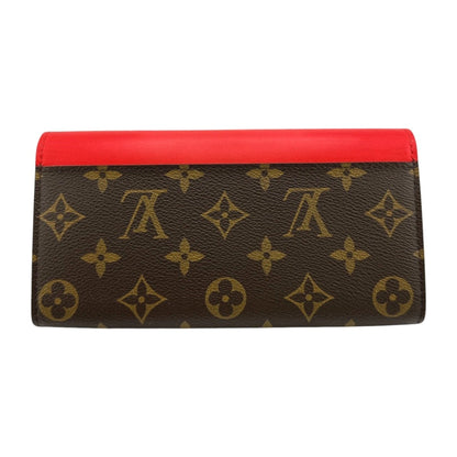 Louis Vuitton Sarah, Brown, Canvas, wallet