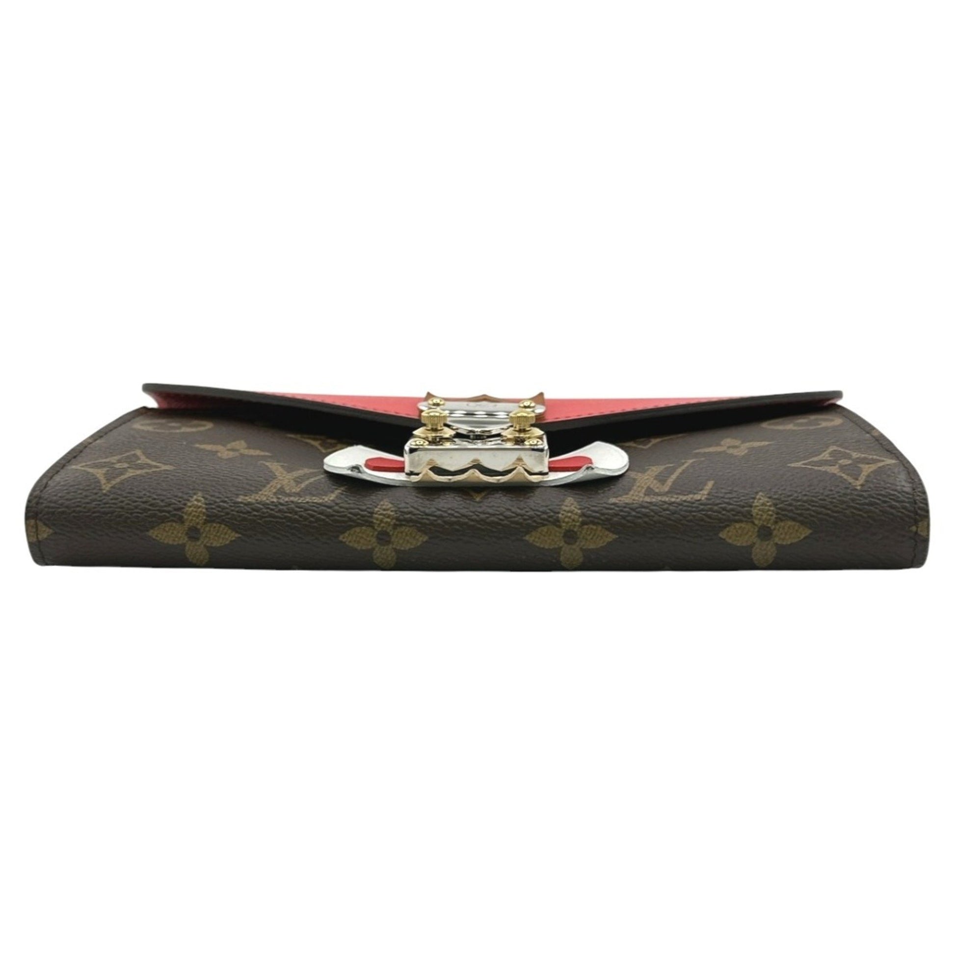 Louis Vuitton Sarah, Brown, Canvas, wallet