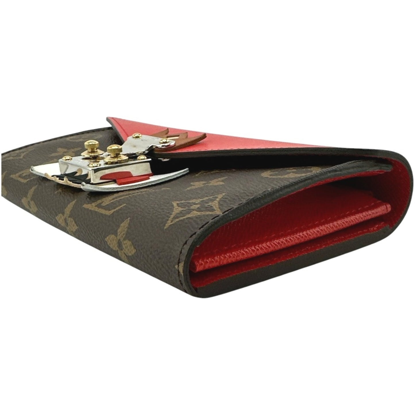 Louis Vuitton Sarah, Brown, Canvas, wallet