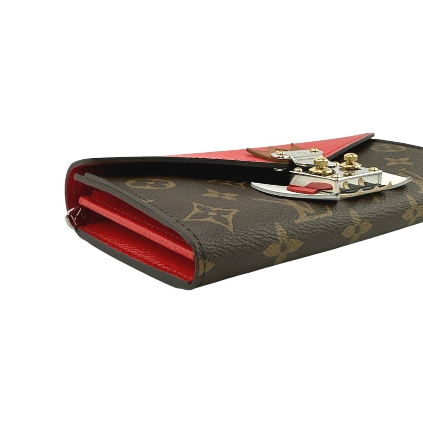 Louis Vuitton Sarah, Brown, Canvas, wallet