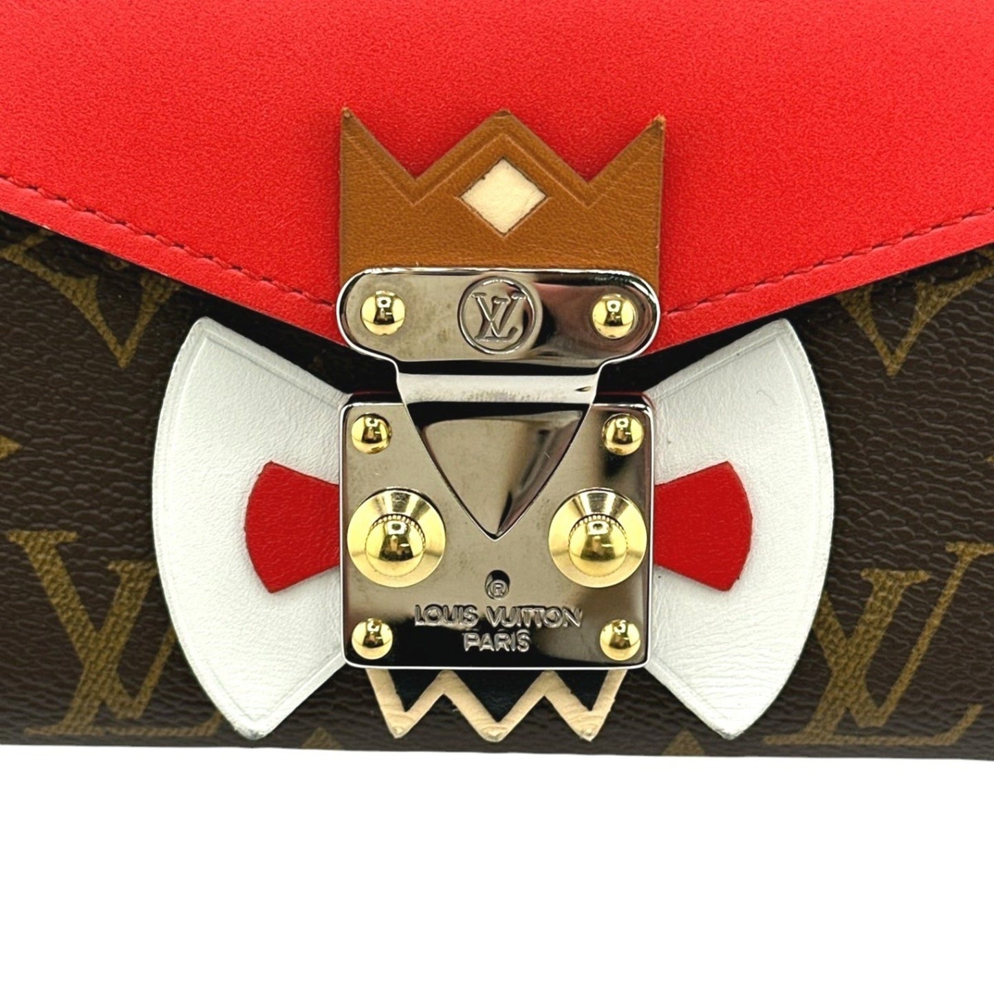 Louis Vuitton Sarah, Brown, Canvas, wallet