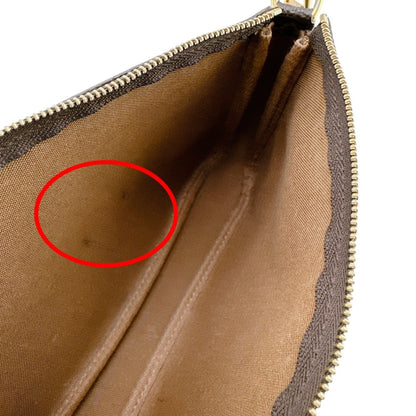 Louis Vuitton Pochette Accessoire, Brown, Canvas, clutch