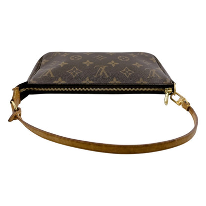 Louis Vuitton Pochette Accessoire, Brown, Canvas, clutch