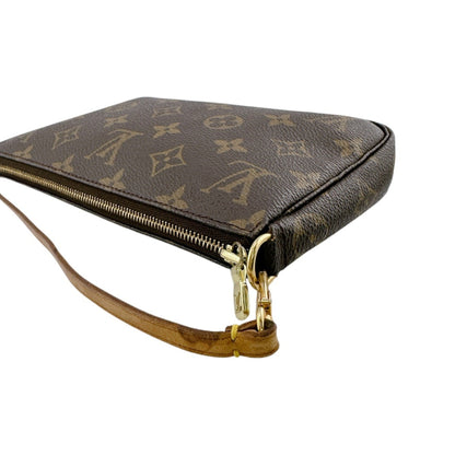 Louis Vuitton Pochette Accessoire, Brown, Canvas, clutch