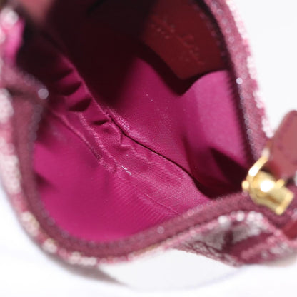 Christian Dior Vintage Saddle Zip Coin Purse Diorissimo Canvas, Red, Canvas, Clutch