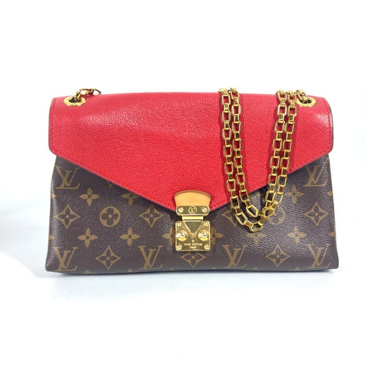 Louis Vuitton Pallas, Brown, Canvas, shoulder