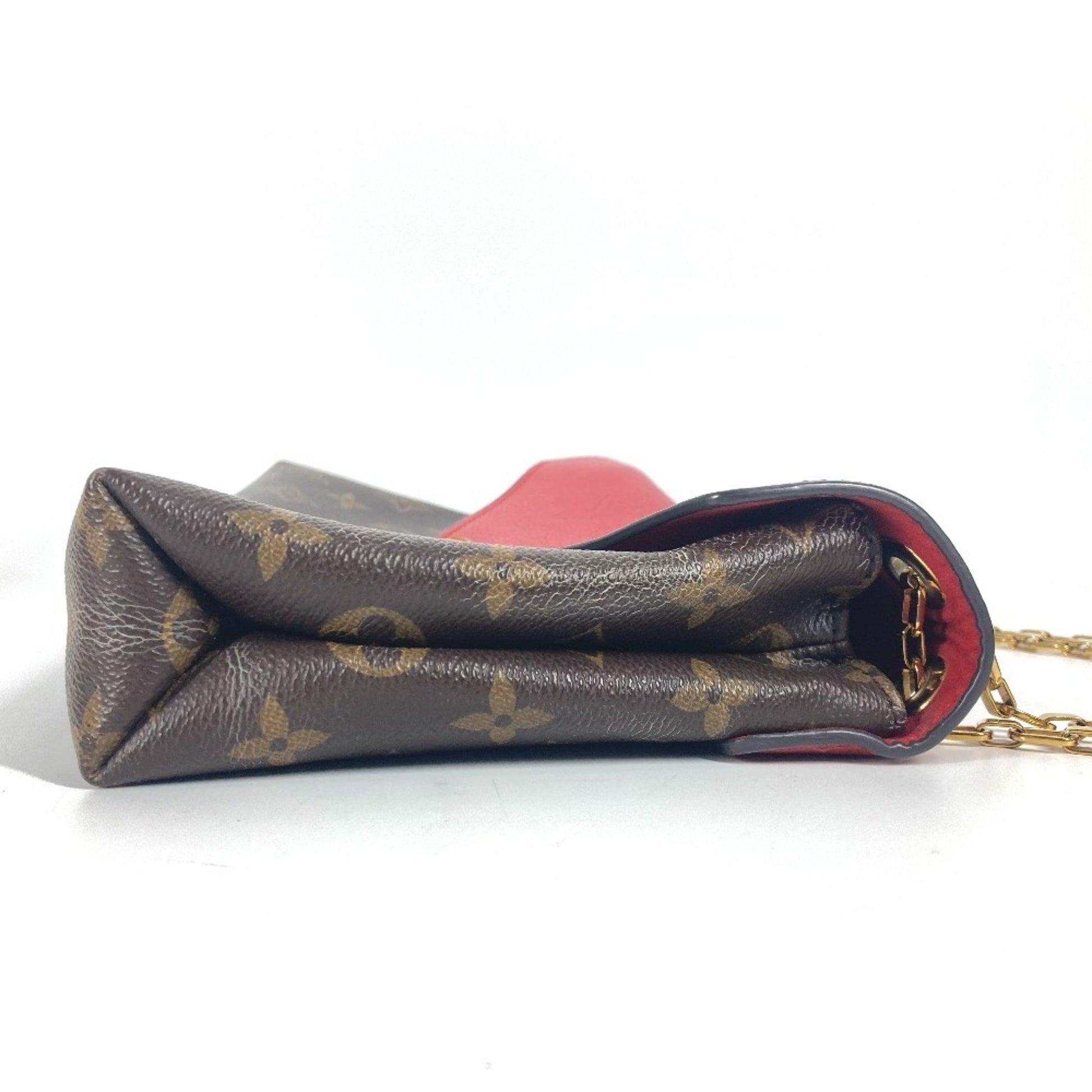 Louis Vuitton Pallas, Brown, Canvas, shoulder
