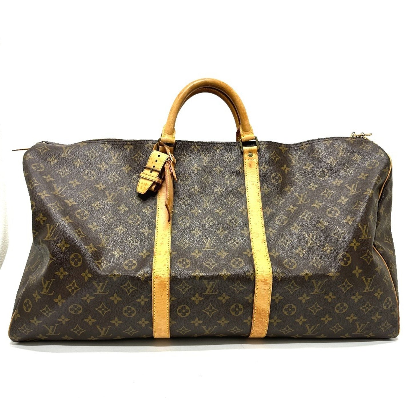 Louis Vuitton Keepall 60, Brown, Canvas, travel