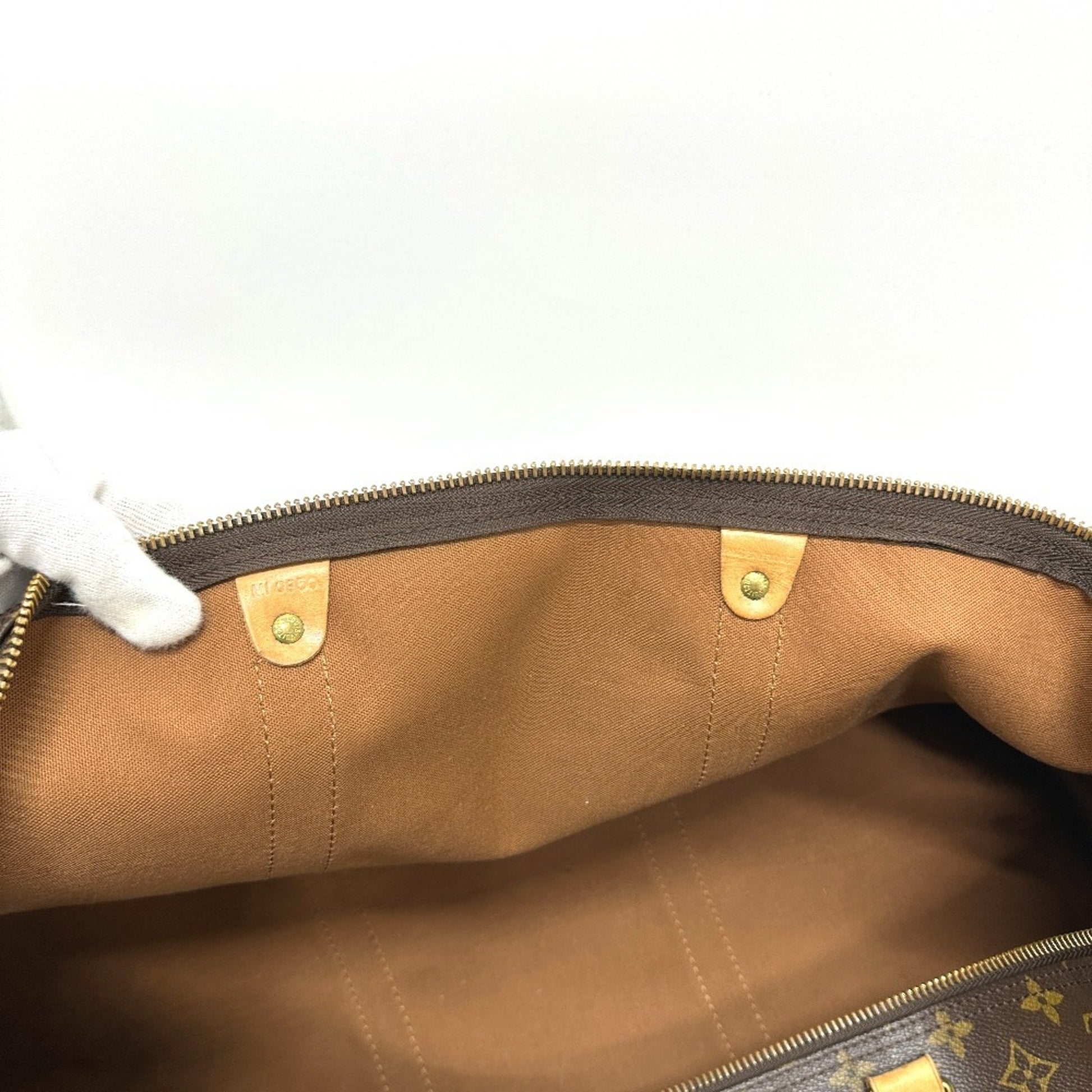 Louis Vuitton Keepall 60, Brown, Canvas, travel