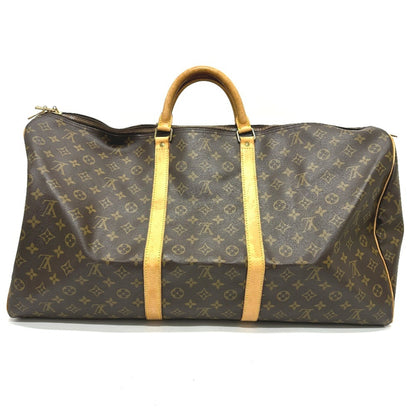 Louis Vuitton Keepall 60, Brown, Canvas, travel