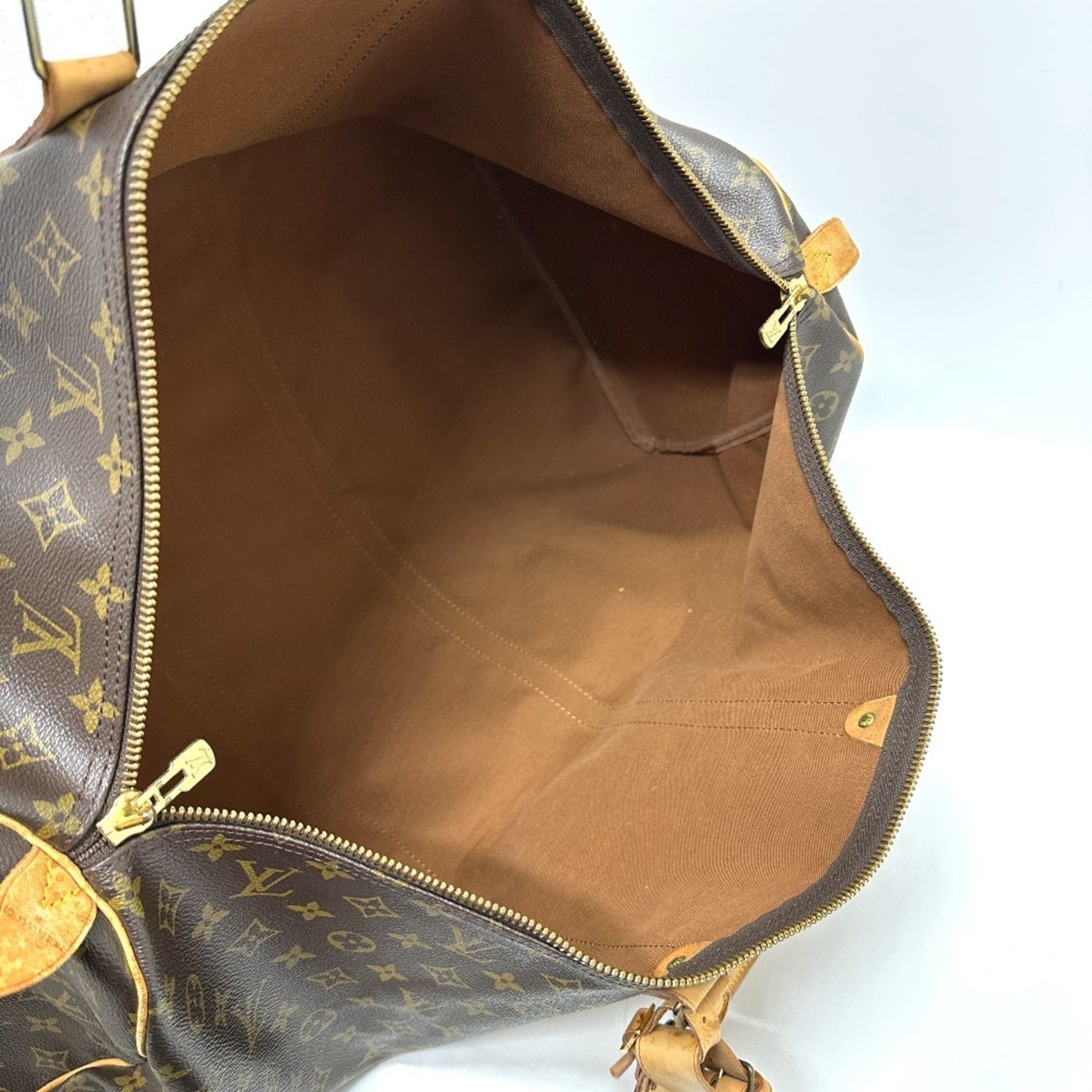 Louis Vuitton Keepall 60, Brown, Canvas, travel