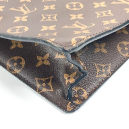 Louis Vuitton Sac Plat, Brown, Canvas, tote