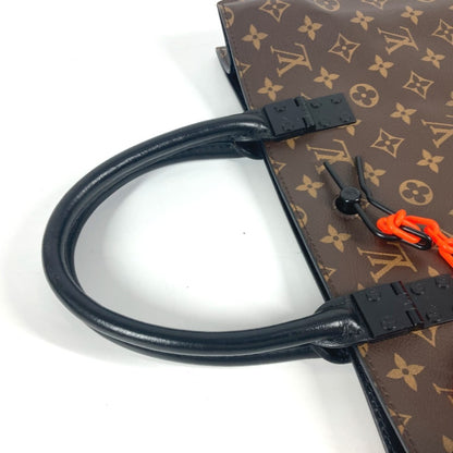 Louis Vuitton Sac Plat, Brown, Canvas, tote