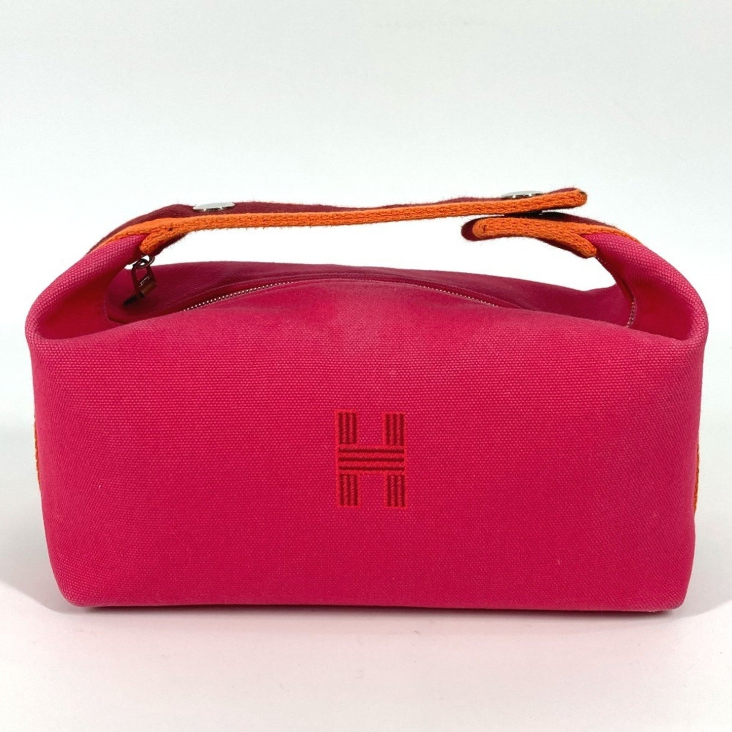 Hermès Bride À Brac, Pink, Canvas, clutch