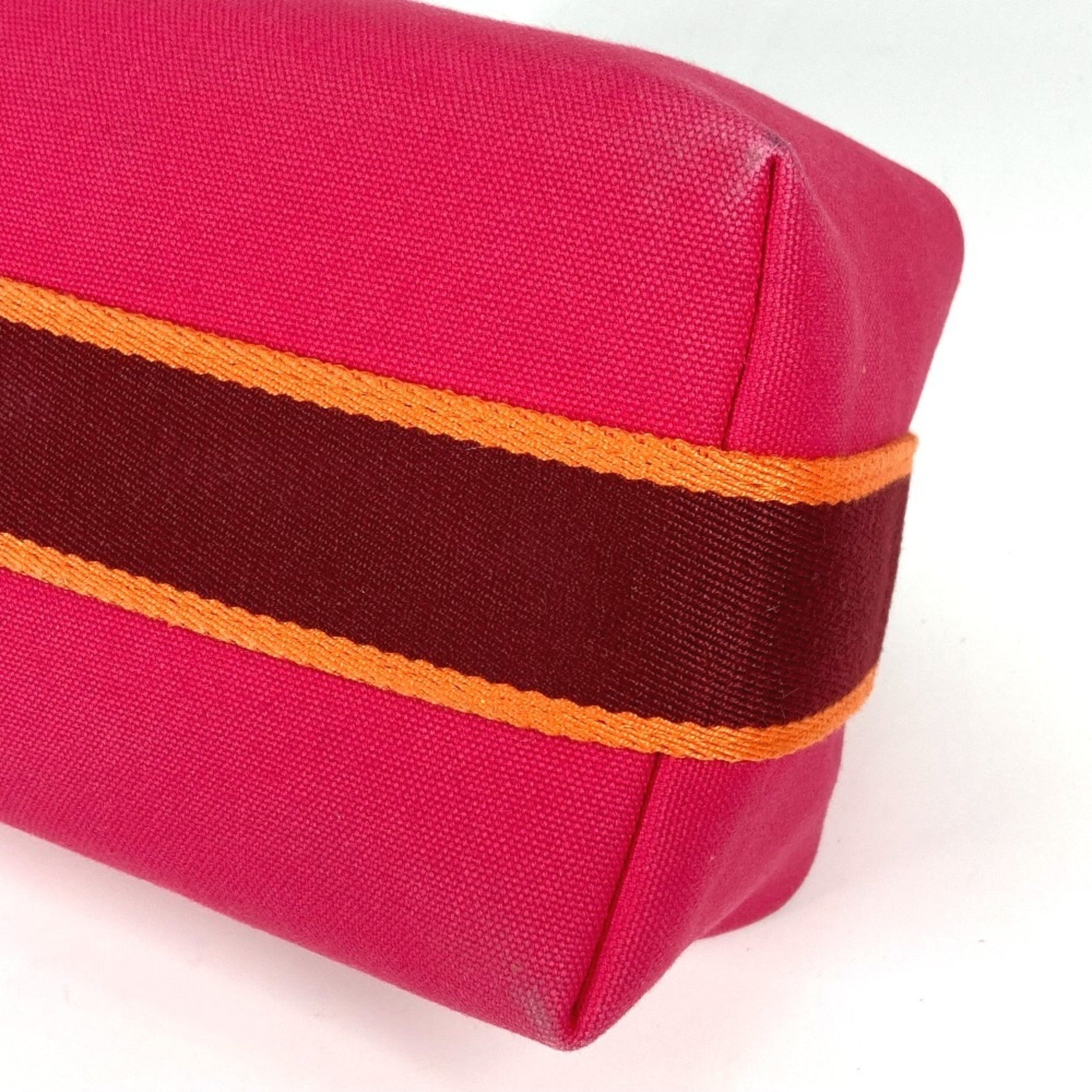 Hermès Bride À Brac, Pink, Canvas, clutch
