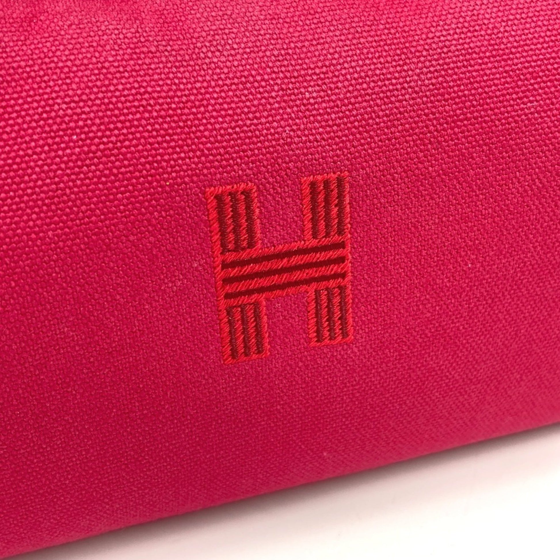 Hermès Bride À Brac, Pink, Canvas, clutch