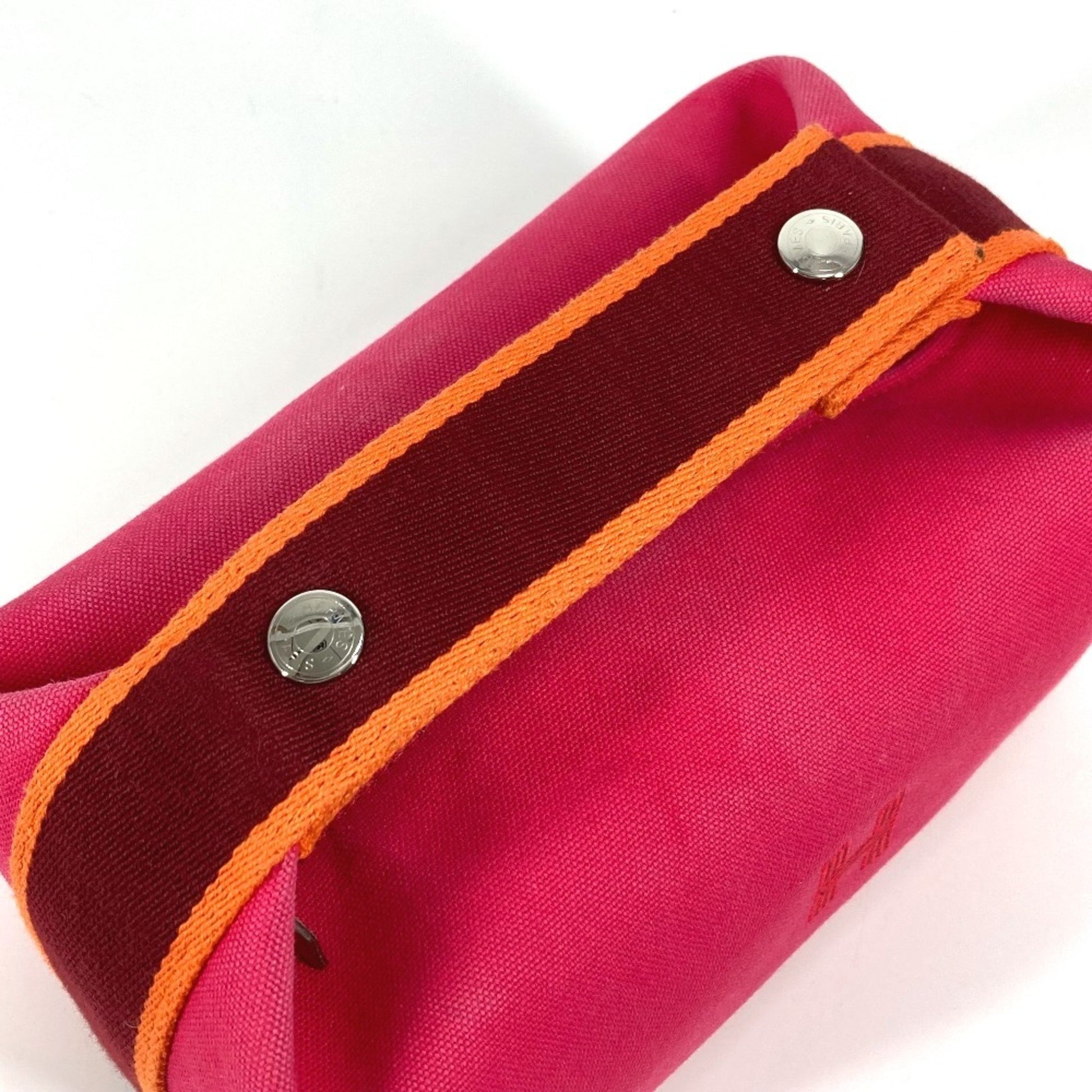 Hermès Bride À Brac, Pink, Canvas, clutch