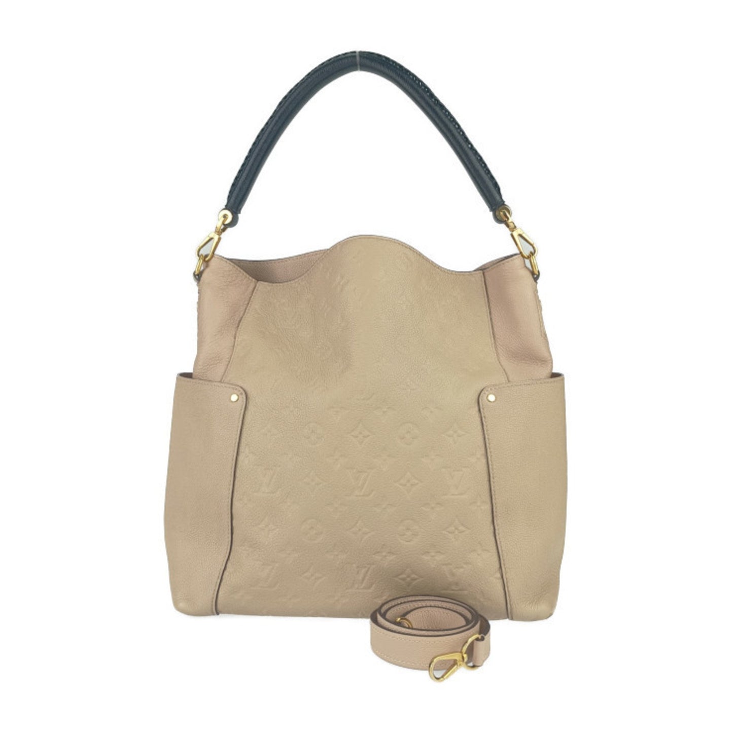 Louis Vuitton Bagatelle, Beige, Leather, tote