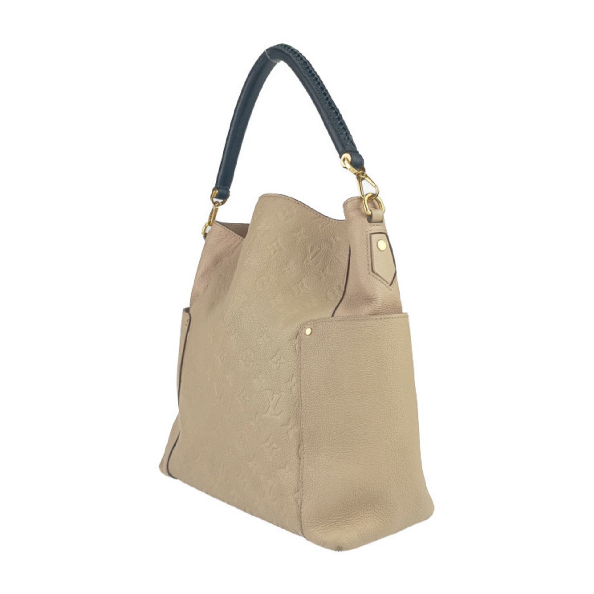Louis Vuitton Bagatelle, Beige, Leather, tote