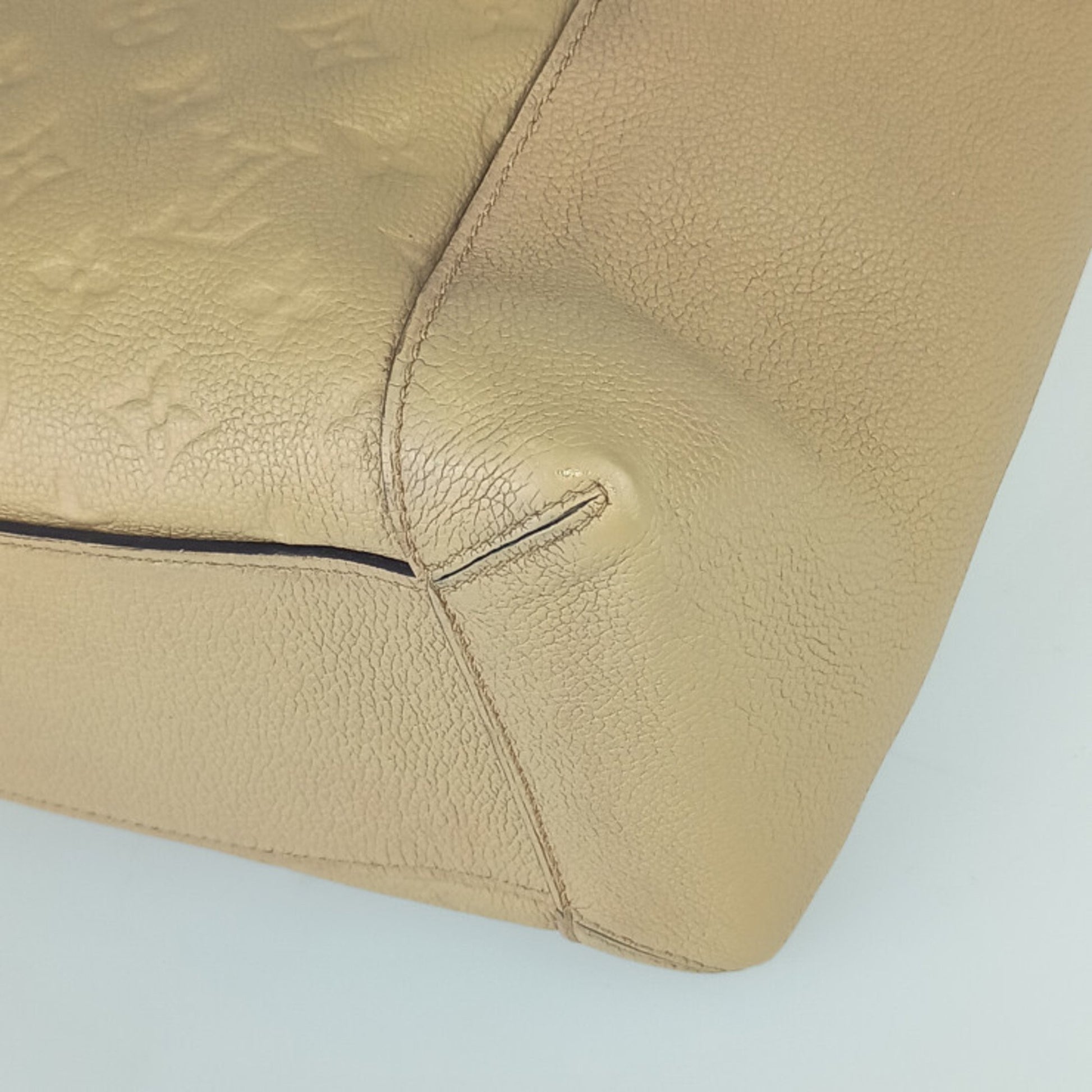 Louis Vuitton Bagatelle, Beige, Leather, tote