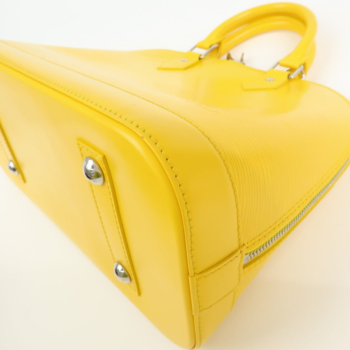 Louis Vuitton Alma Epi Leather, Yellow, Leather, Handbag