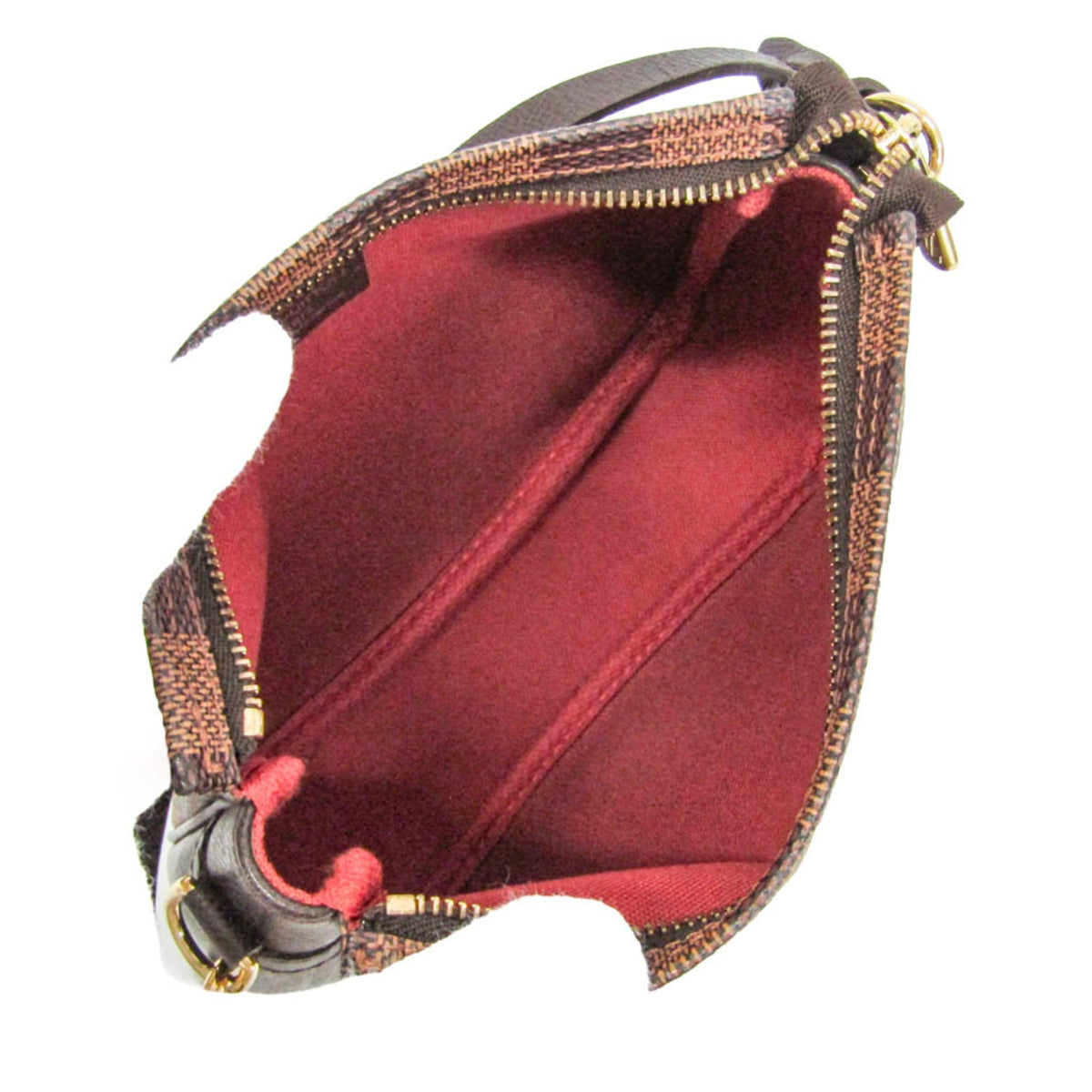 Louis Vuitton Trousse Make Up Damier, Brown, Canvas, Clutch