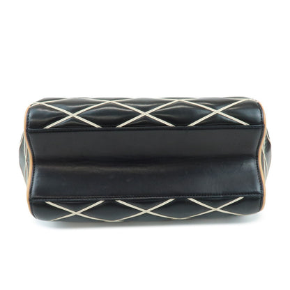 Louis Vuitton Doc Malletage Leather, Black, Leather, Handbag