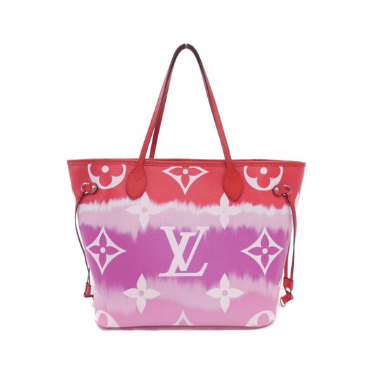Louis Vuitton Neverfull MM, Red, Canvas, tote