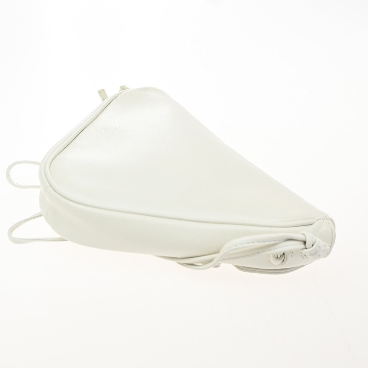 Celine Triangle Leather, White, Leather, Shoulder Bag