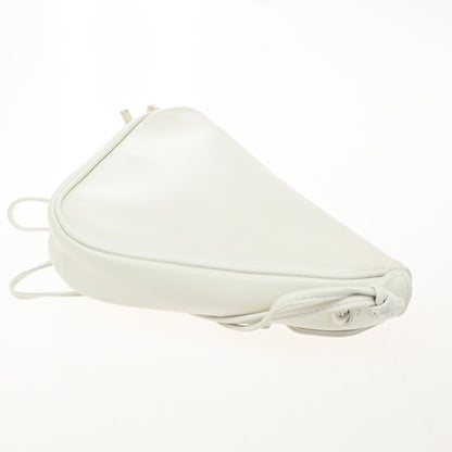 Celine Triangle Leather, White, Leather, Shoulder Bag