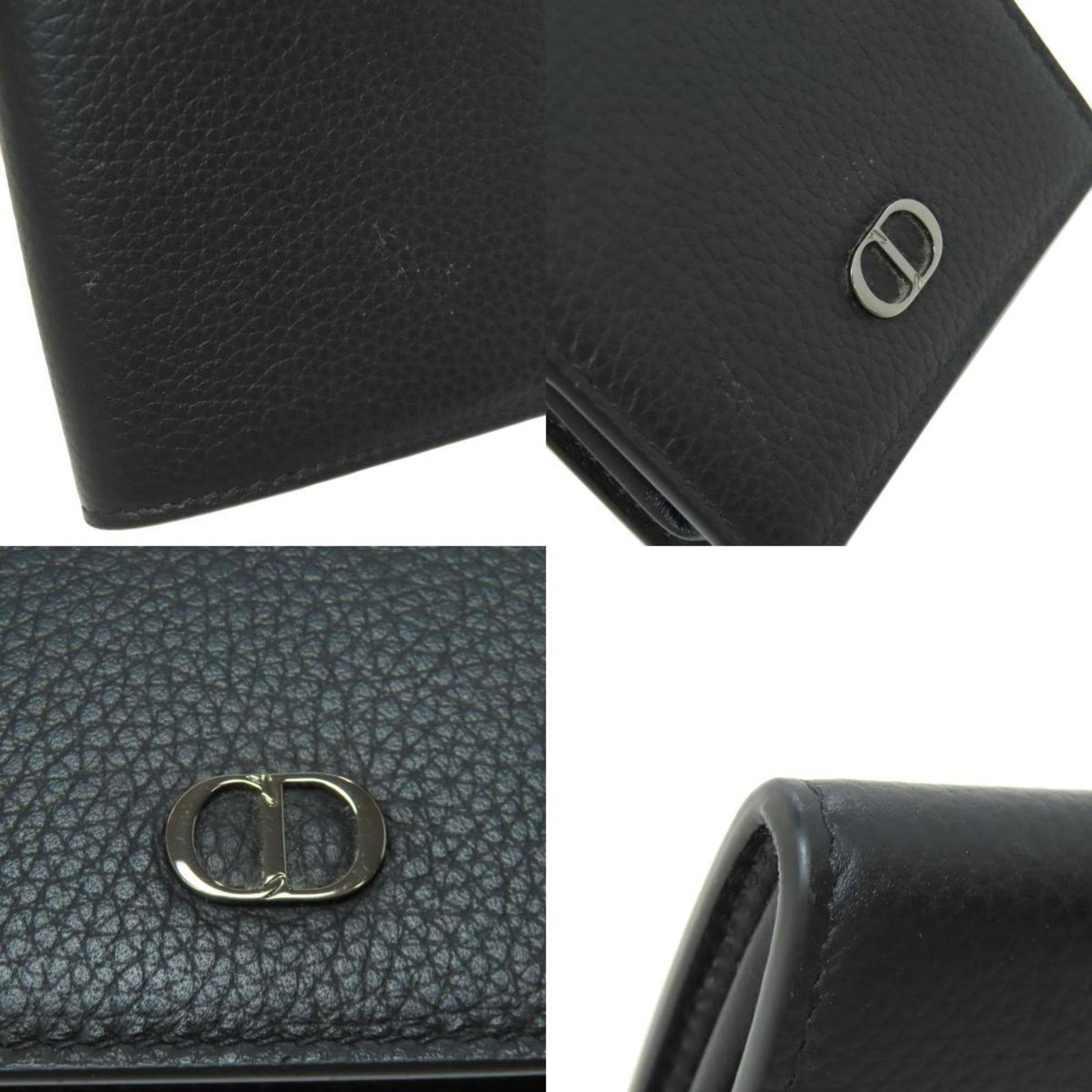 Dior CD, Black, Leather, wallet
