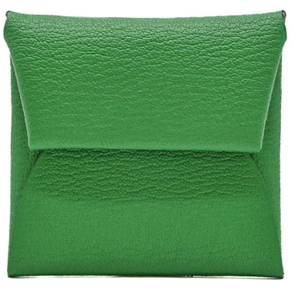 Hermès Calvi, Green, Leather, wallet