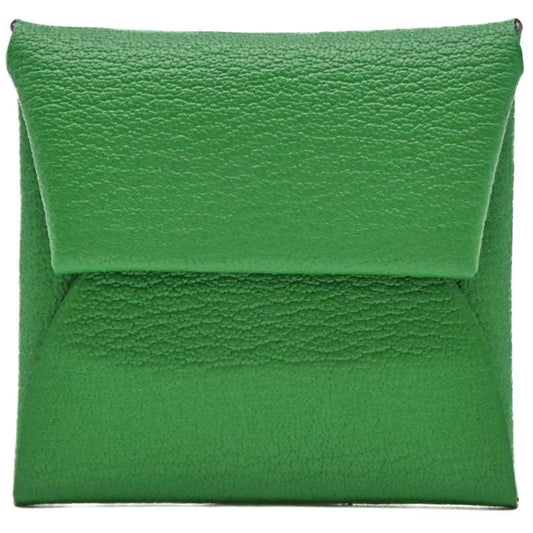 Hermès Calvi, Green, Leather, wallet