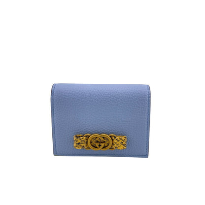 Gucci Interlocking G, Blue, Leather, wallet