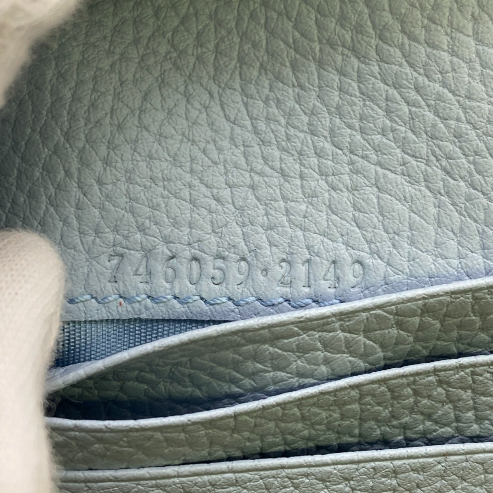 Gucci Interlocking G, Blue, Leather, wallet