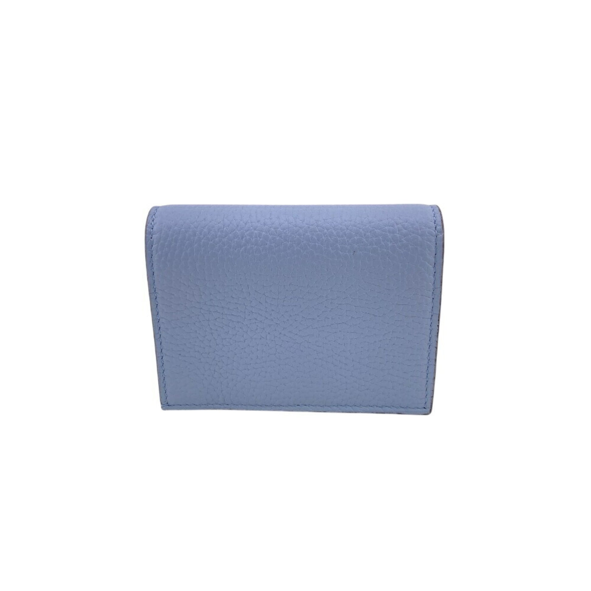 Gucci Interlocking G, Blue, Leather, wallet